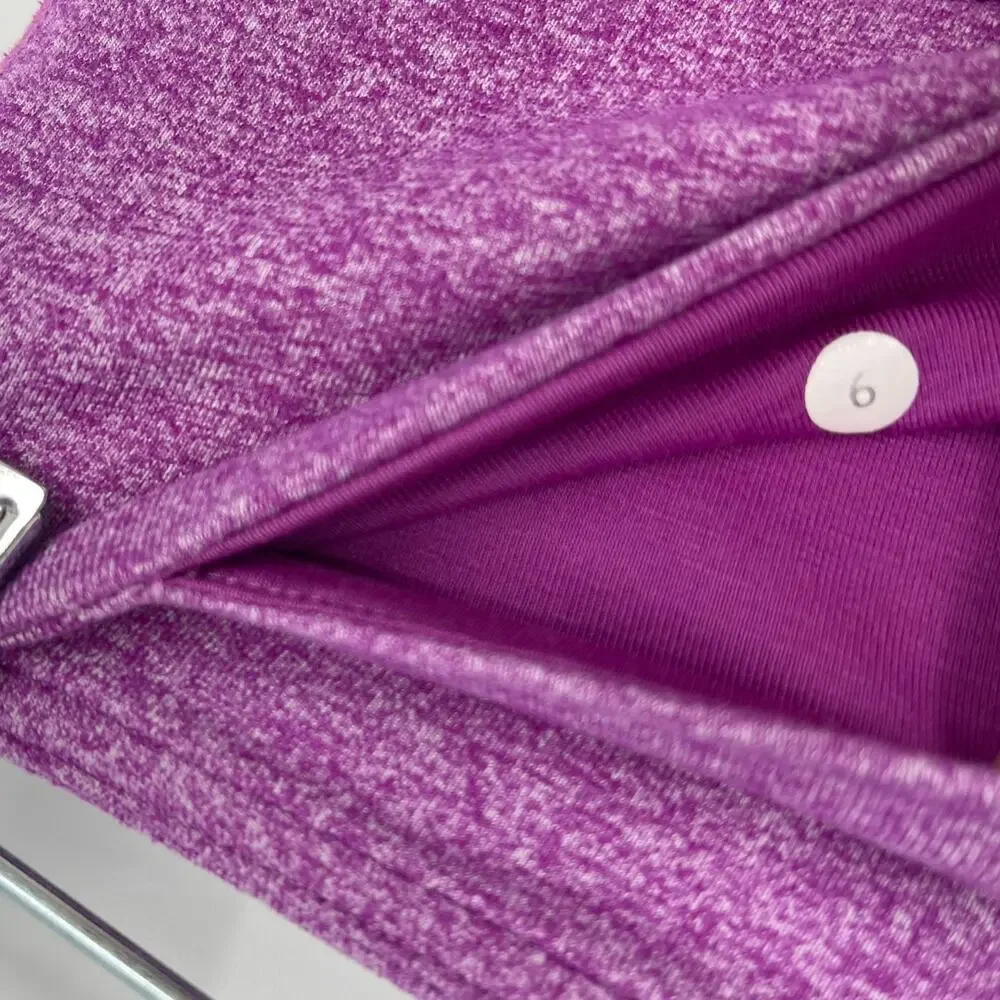 Lululemon Wunder Under Crop Leggings Heathered Pink Size 6‎